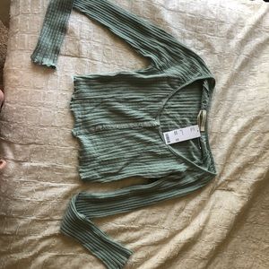 UO Teal Long Sleeve Top
